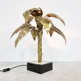 Maison jansen palm table lamp, 1970s