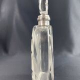 Art Deco design crystal bottle with solid silver Minerva frame