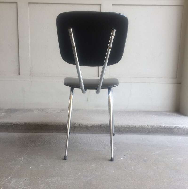 Vintage black skai chair
