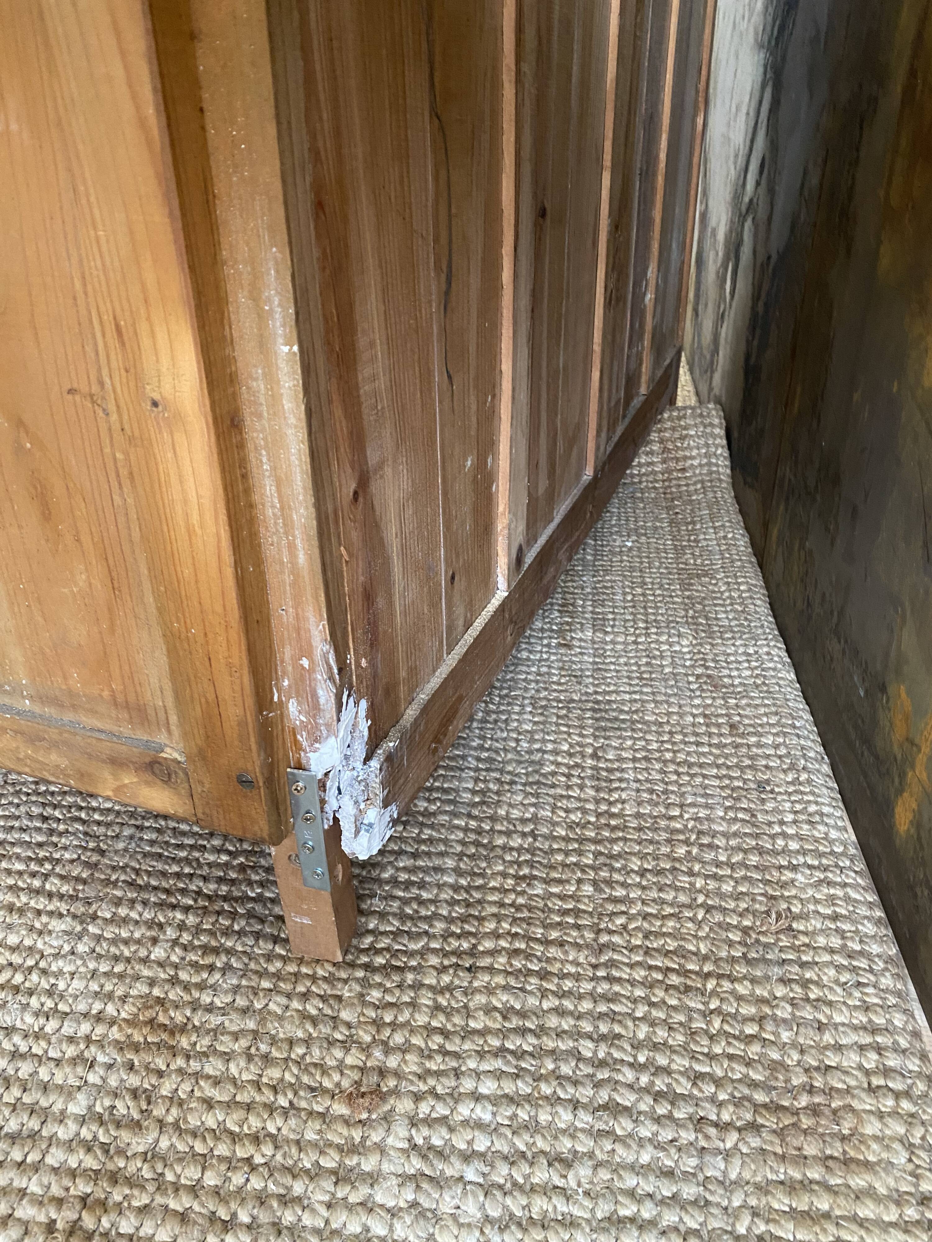 Antique Parisian wardrobe in solid pine