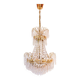 Swedish Gustavian style brass chandelier and 500 pendants circa 1960