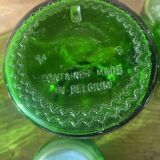 Set of 5 vintage green glass jars Made in Belgium