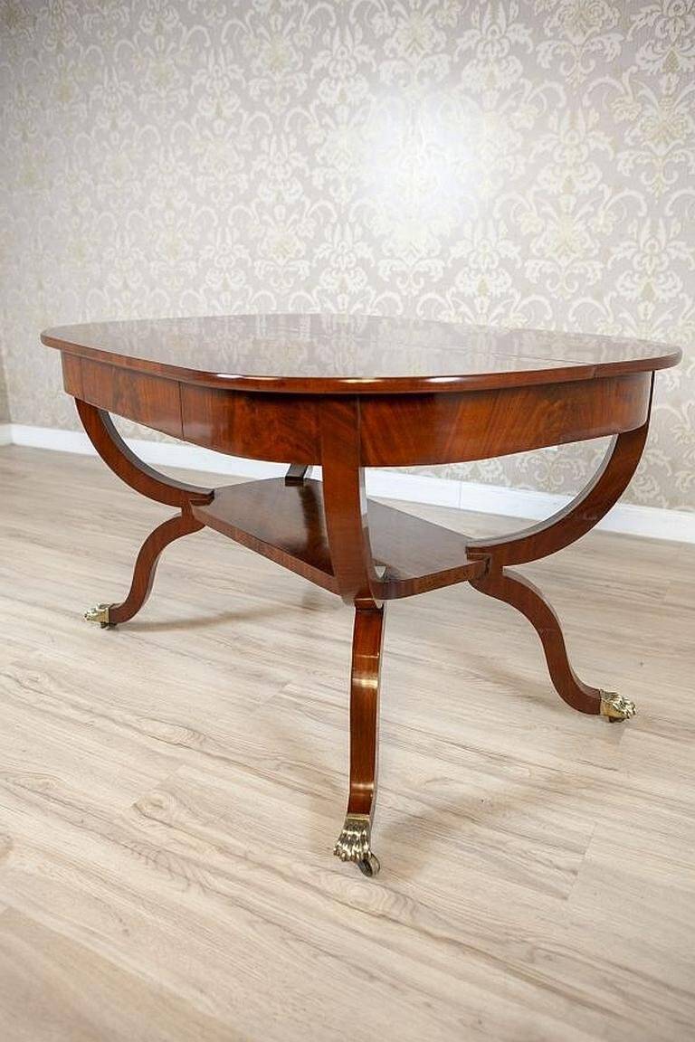 Late 19th Century Biedermeier Mahogany Center Table, 1890s