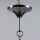 1960s vintage suspension in chrome metal and glass, Italy