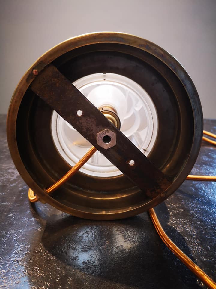 Ceiling lamp building skyscraper Art deco Bahaus modernist 1930s TBE H 26 cm