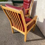 Paire de fauteuils cuir baumann