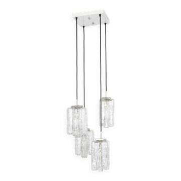 Superb cascading chandelier design in Murano glass by Kalmar, Austria, 1970s.