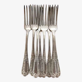 Set de 8 fourchettes en métal argenté SFAM