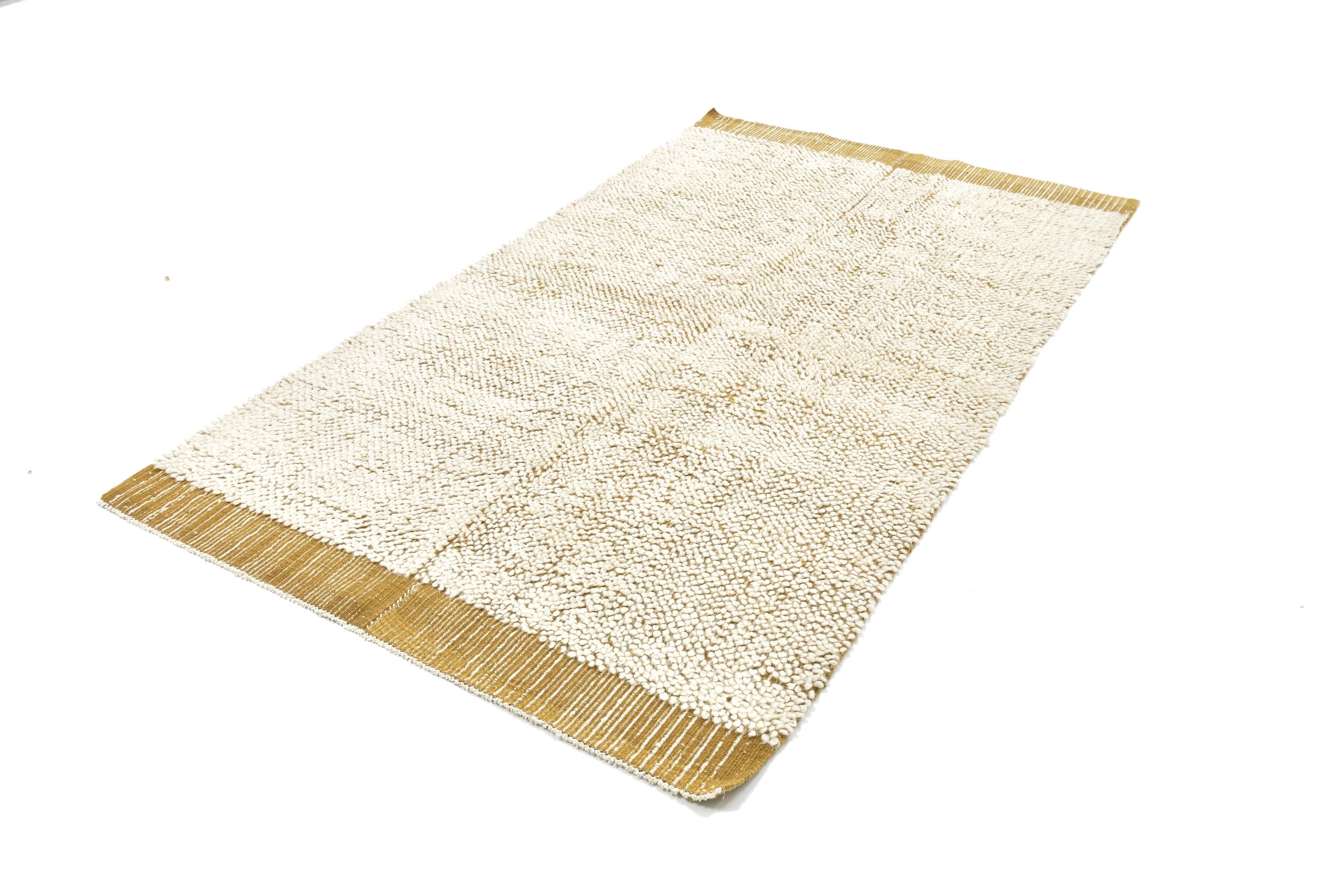 Dark Mustard Beige Ethnic Vintage Rug, 130x215Cm