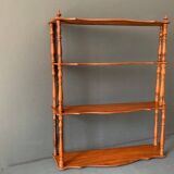 Large old wall shelf in turned wood, Napoleon III / XIXth era