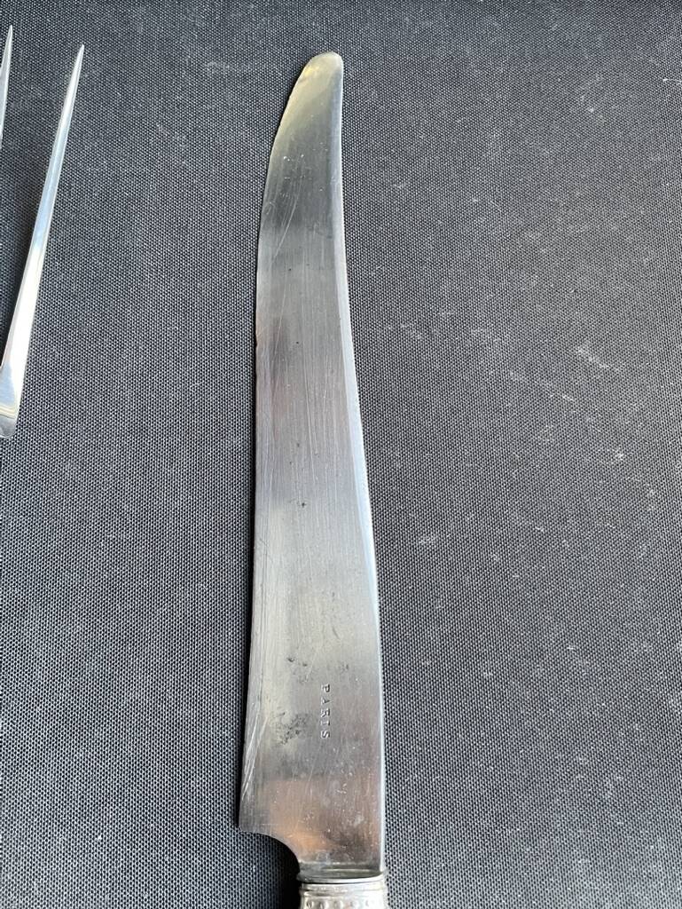 Silver cutting service stuffed in a case - ATE Guichard & Émile Puiforcat - 19th century