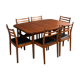 Retro Teak 1960s G Plan Fresco Dining Table & 6 Six Chairs By Victor Wilkins