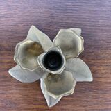 Bougeoir Fleur en Laiton, 1970