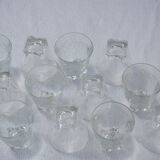 12 verres à digestif gravés – des années 1960-1970
