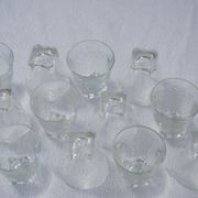 12 engraved liqueur glasses – from the 1960s-1970s