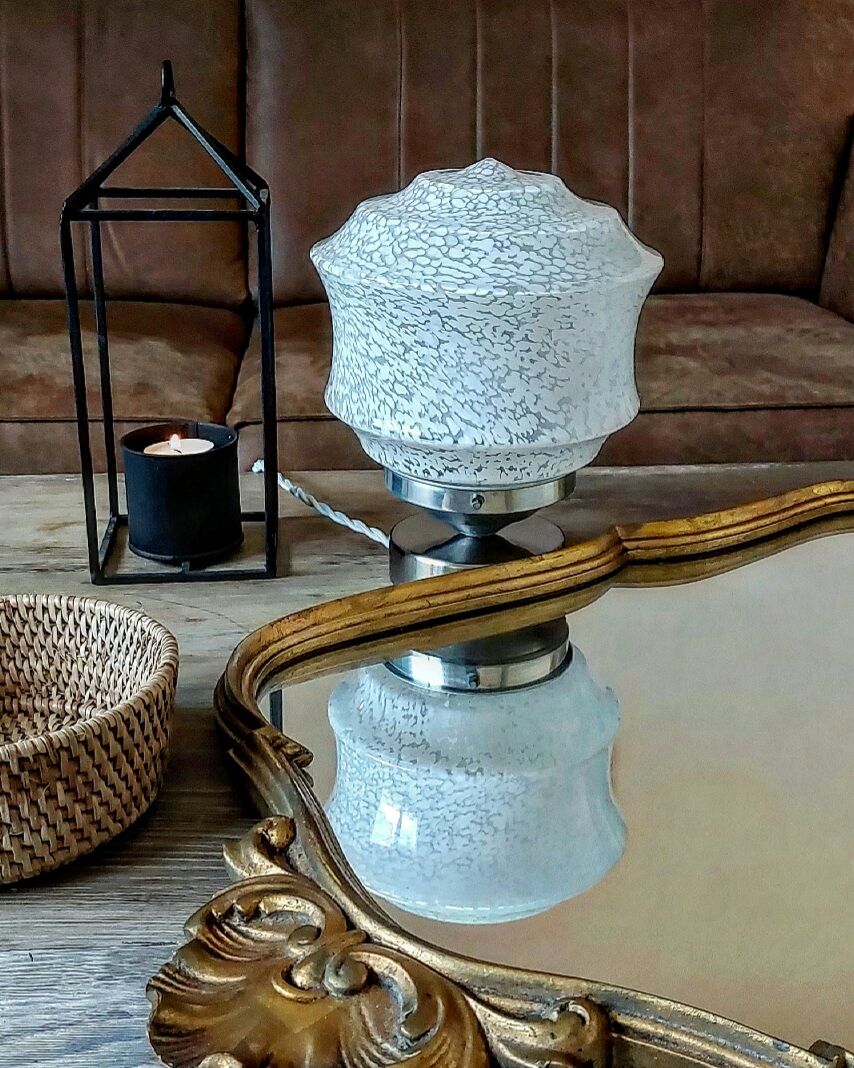 Lampe vintage verre de clichy