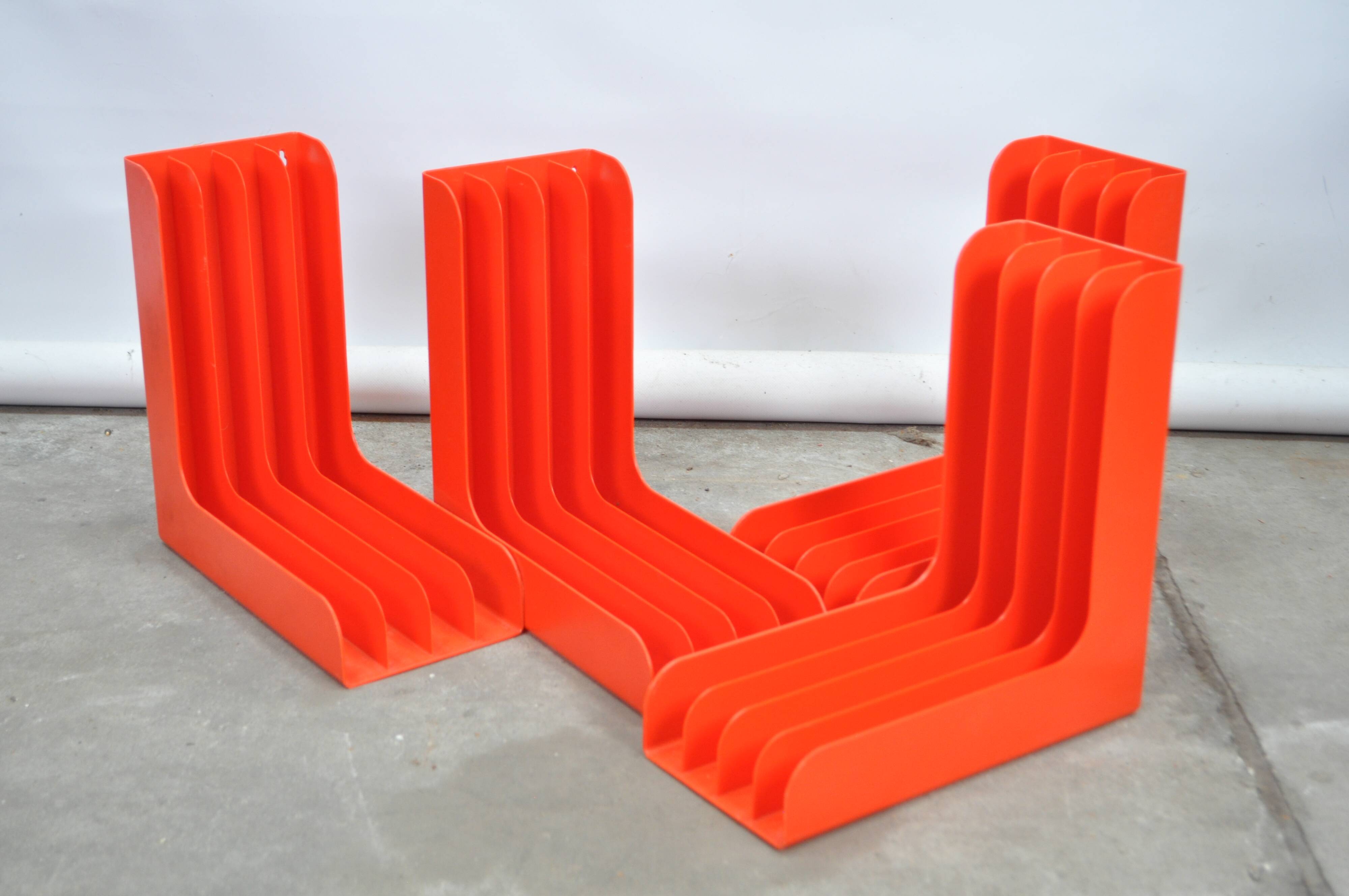 Orange vinyl rack