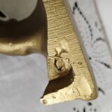 Golden console, vintage French, entrance shelf, shelf