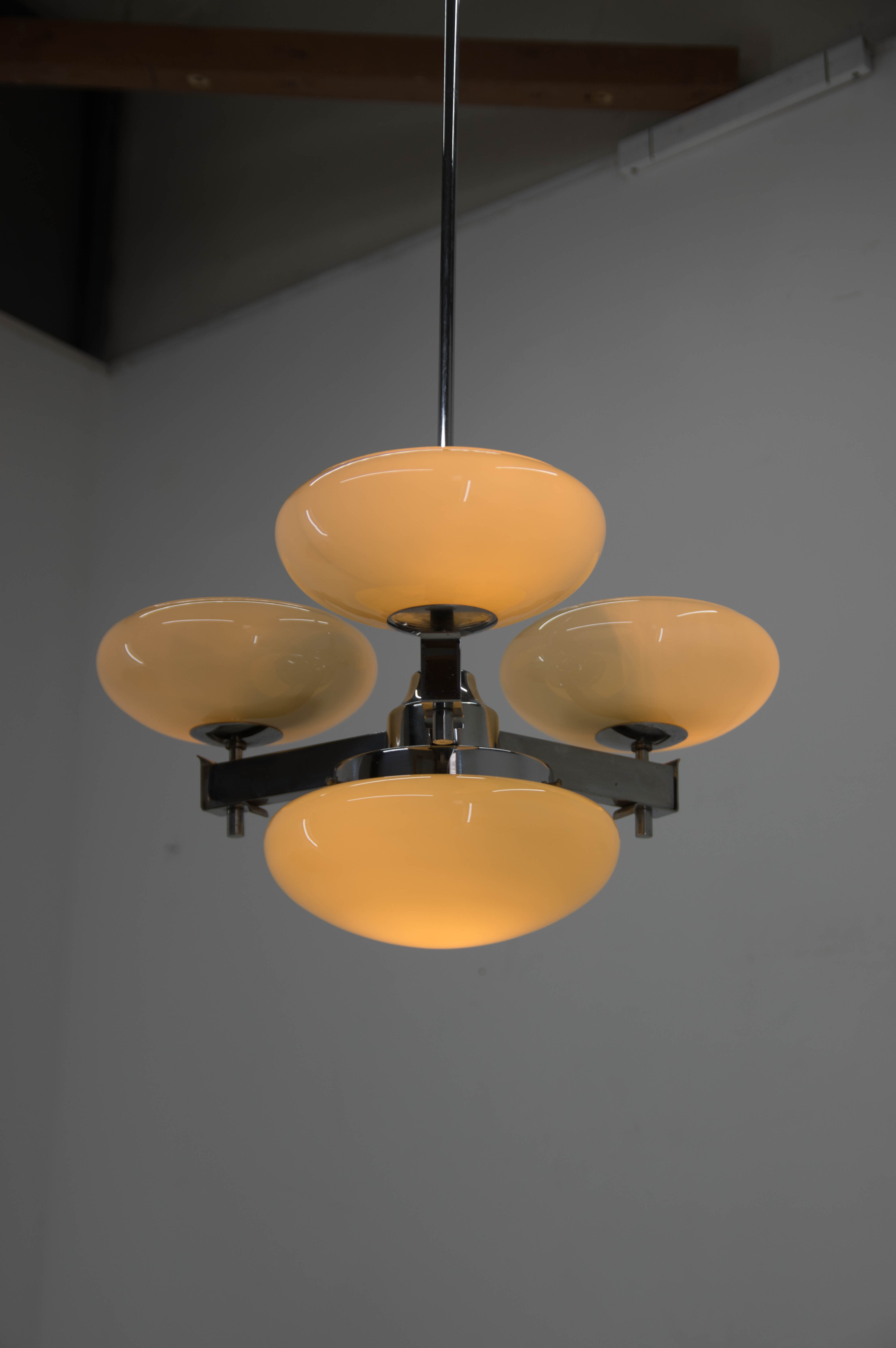 Art deco chandelier by zukov, 1940s