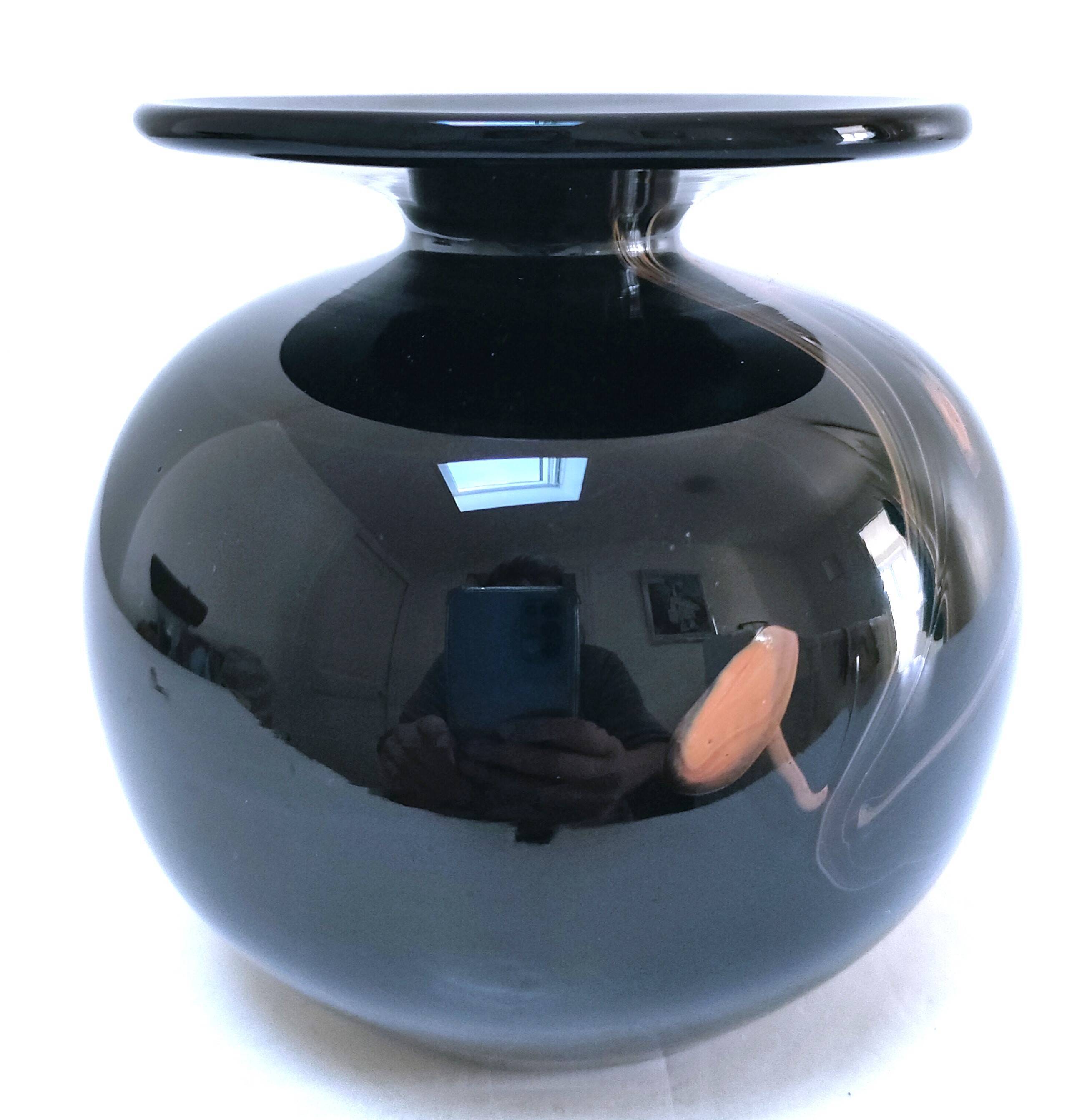 Bob le Bleis ball vase Moorish glassware Old glass paste