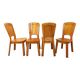 Set of 4 vintage chairs in pine from the 70s
