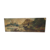 Huile sur toile signé m.Hebert 1908