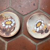 2 small Vallauris plates signed by Fonck and Mateo.