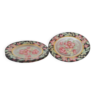 Set of Arcopal Flowers plates