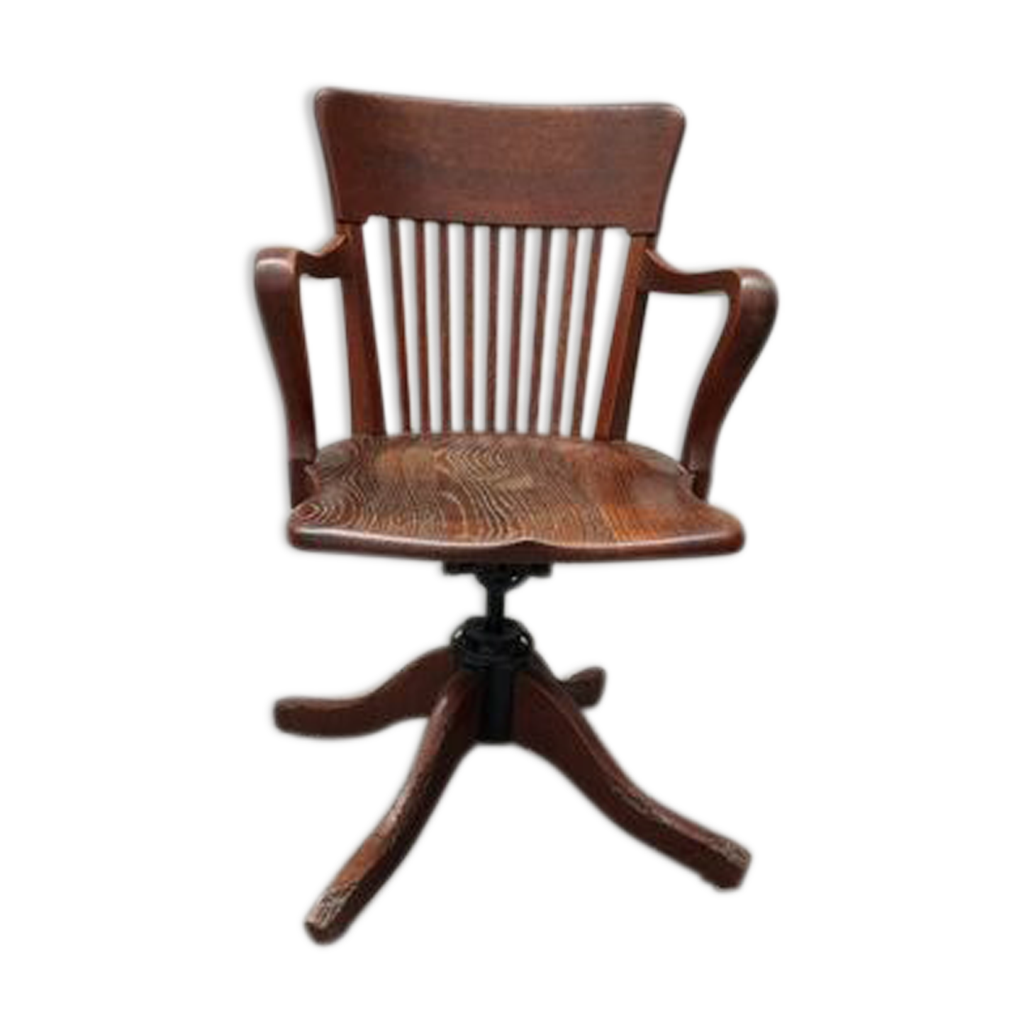 Old American office chair circa 1940 in oak