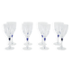 The set of Venise Saphir glasses, French design, 1970s, manufactured by Cri