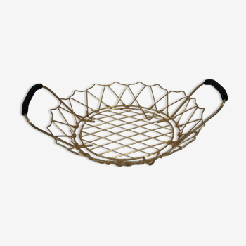 Fruit basket golden thread vintage scoubidou