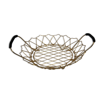 Fruit basket golden thread vintage scoubidou