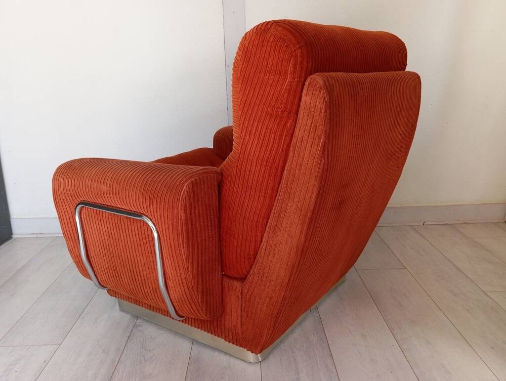 70s corduroy space age armchair