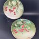 Lunéville cherry plates with golden edges
