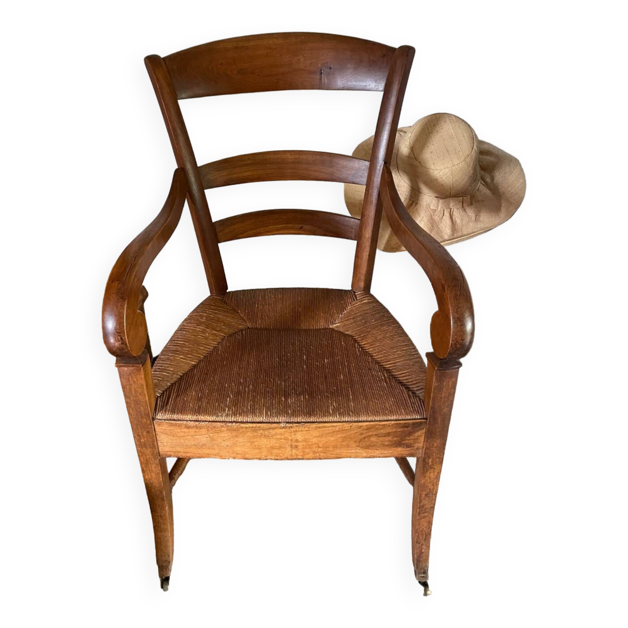 Restoration period straw armchair