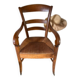Restoration period straw armchair