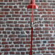 Lampe architecte RDA rouge 70's