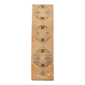 Rugs For Hallway Taupe Vintage Runner Rug, 92x321Cm