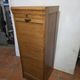 Art Deco curtain cabinet from the 1930s in oak with interior drawers, 120cm H.
