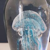 Blue jellyfish paperweight