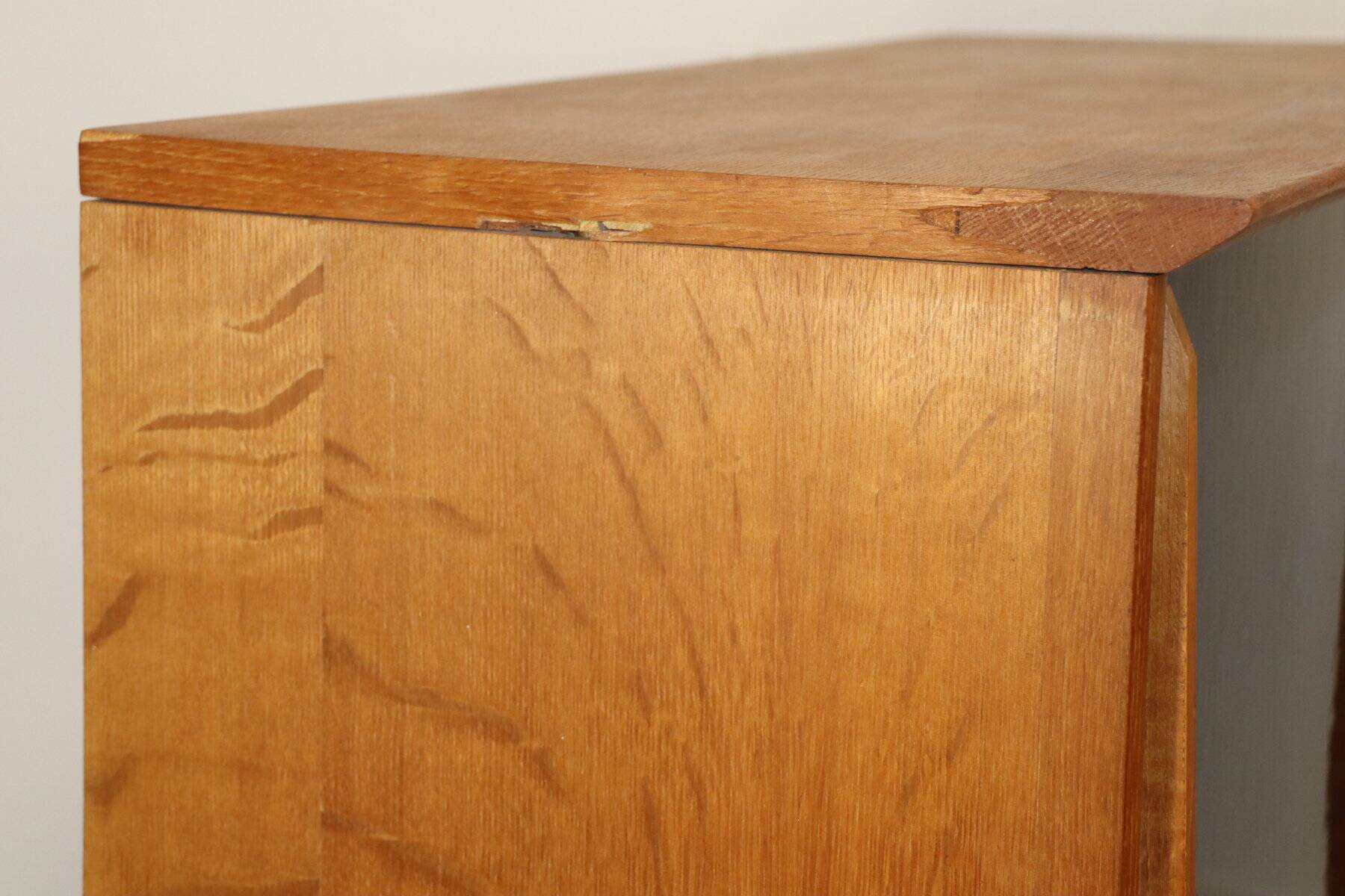 Vintage side table with sliding doors, 1960