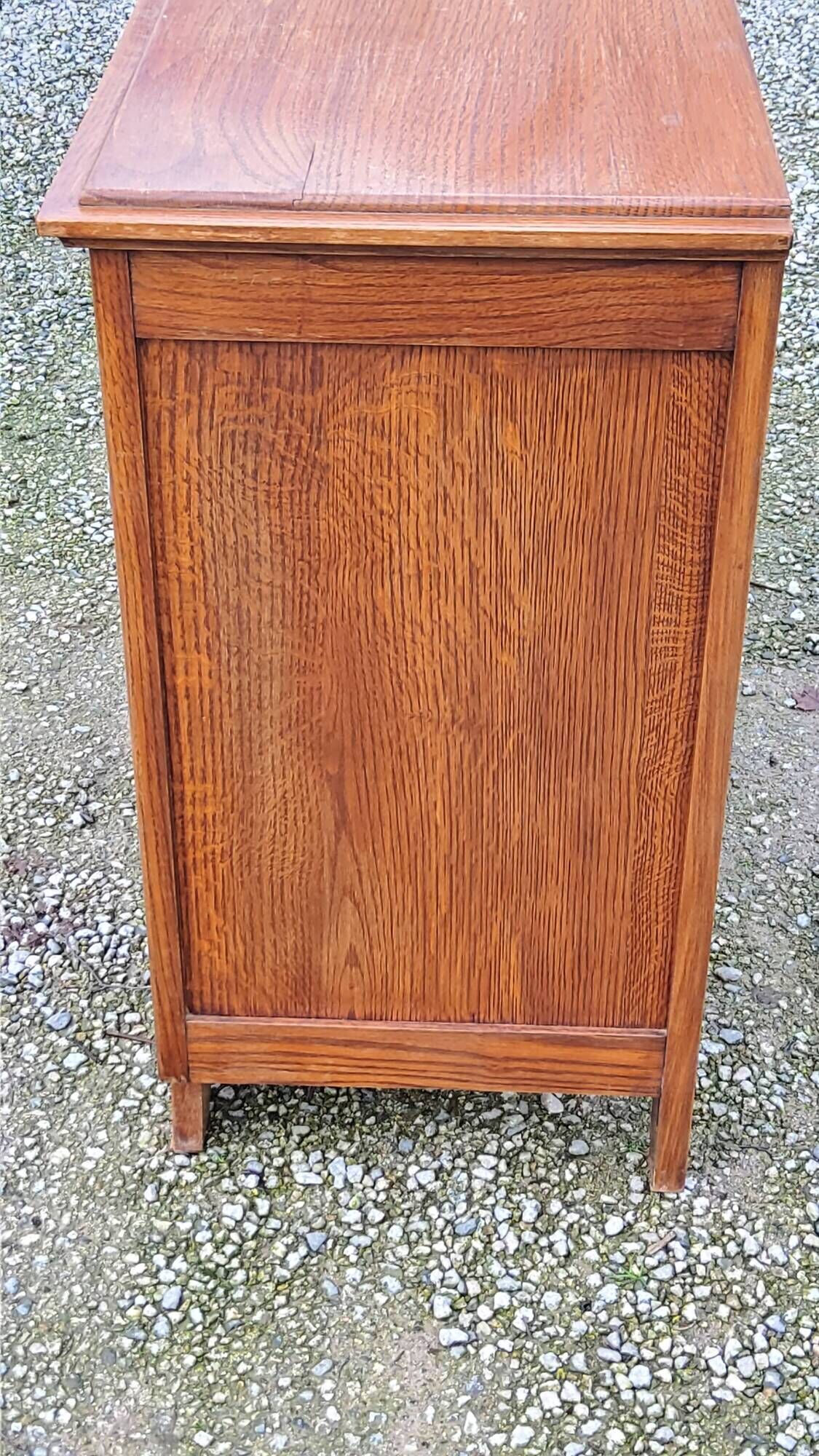 Vintage oak chest of drawers from the 50s compass feet 4 drawers