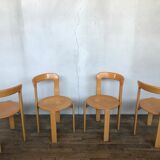 Series of 4 chairs model 3300 designer Bruno Rey design Kusch - co 1970 vintage
