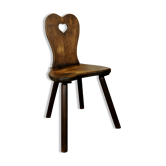Brutalist chair "heart" tinted solid wood