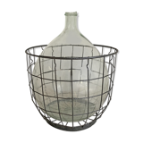 Demijohn and its metal basket