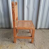 Wooden and cane children's chair