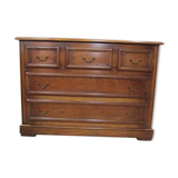 Commode tricoire en acajou , 5 tiroirs de qualité