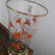 Vase ancien cristal et granité orange