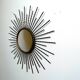 Vintage metal sunburst mirror 1970s
