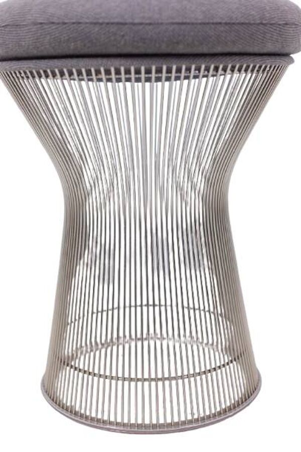 Tabouret rond, piètement métal. Circa 1970 Warren Platner pour Knoll
